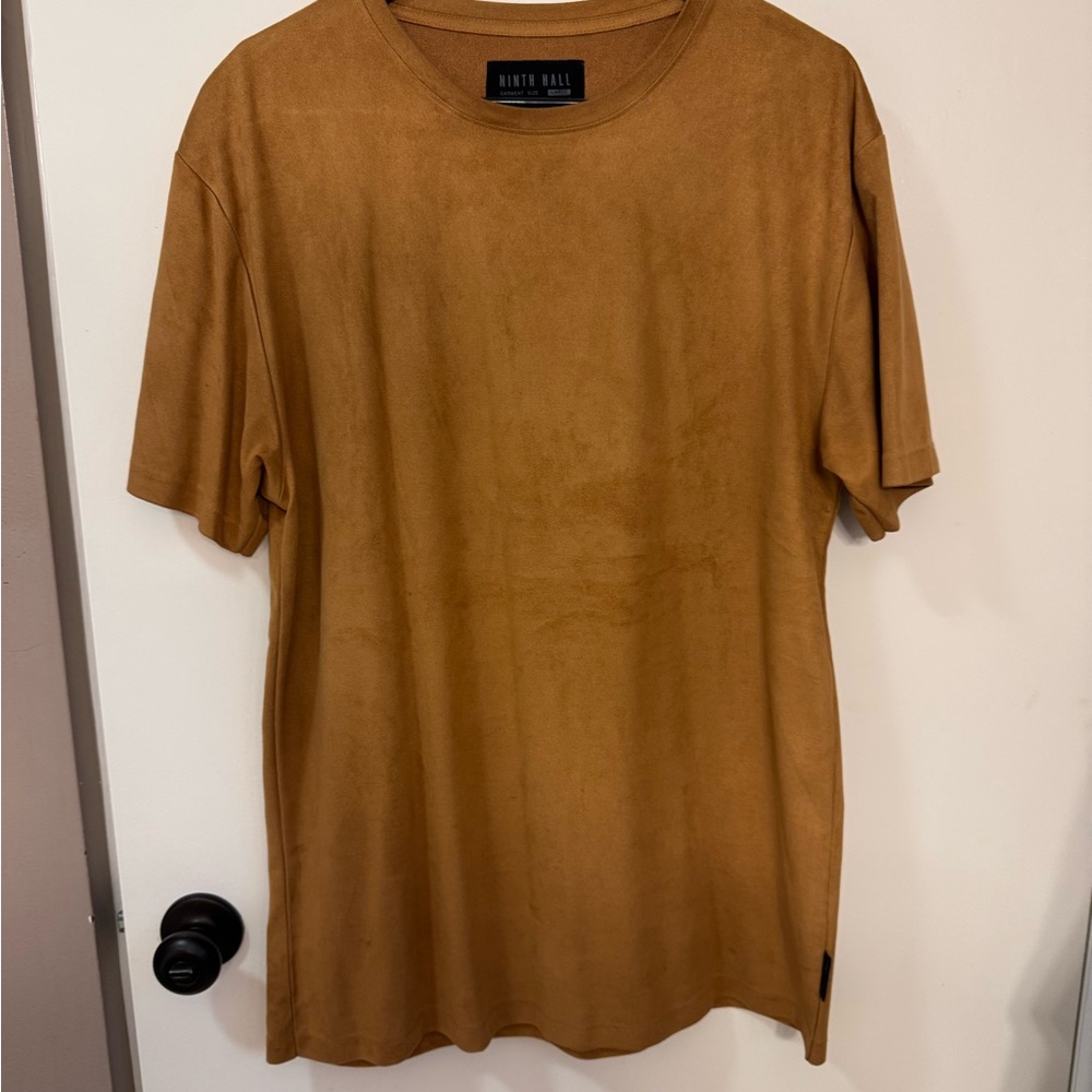 Men's Tan Suede Shirt